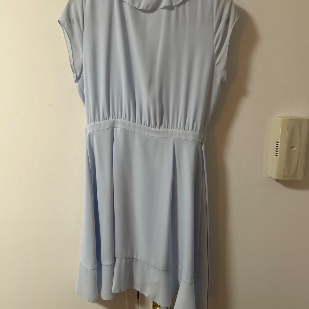 Aritzia Sunday Best Ruffled Light Blue Mini Dress - Picture 3 of 3